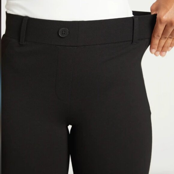 Betabrand Classic Black Pull-on Mid-Rise Bootcut Dress Yoga Pant Size Large - Picture 4 of 13